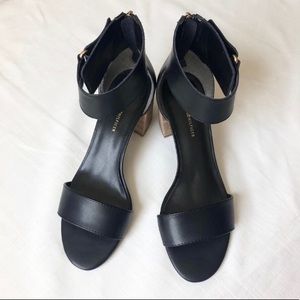 Ralph Lauren | Charlot Black Leather Sandals 8.5